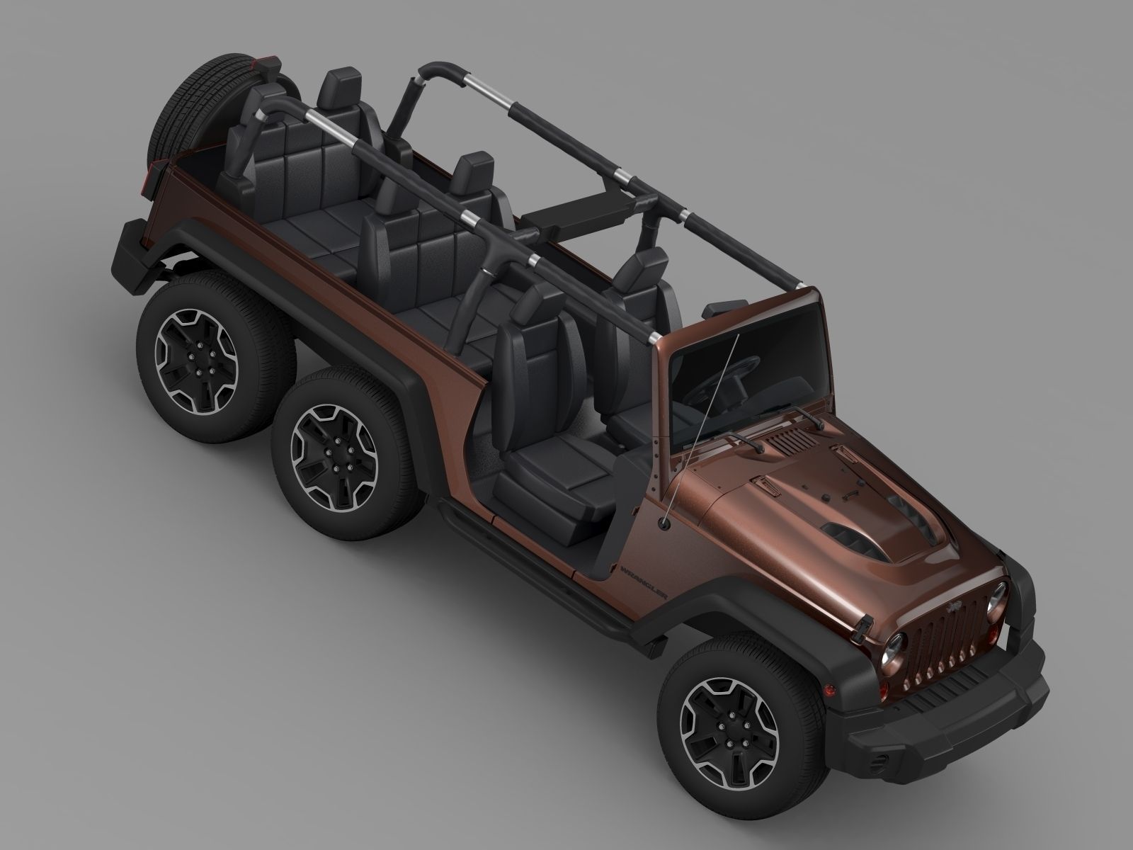 Jeep Wrangler Rubicon 6x6 2016 3D model_11
