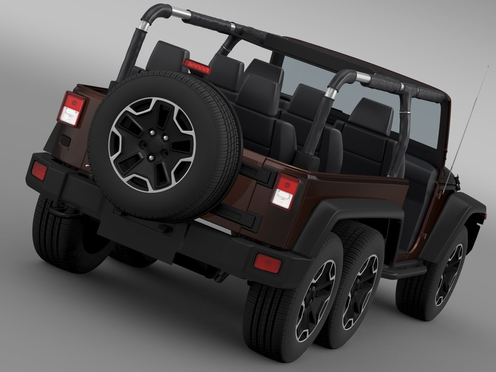 Jeep Wrangler Rubicon 6x6 2016 3D model_4