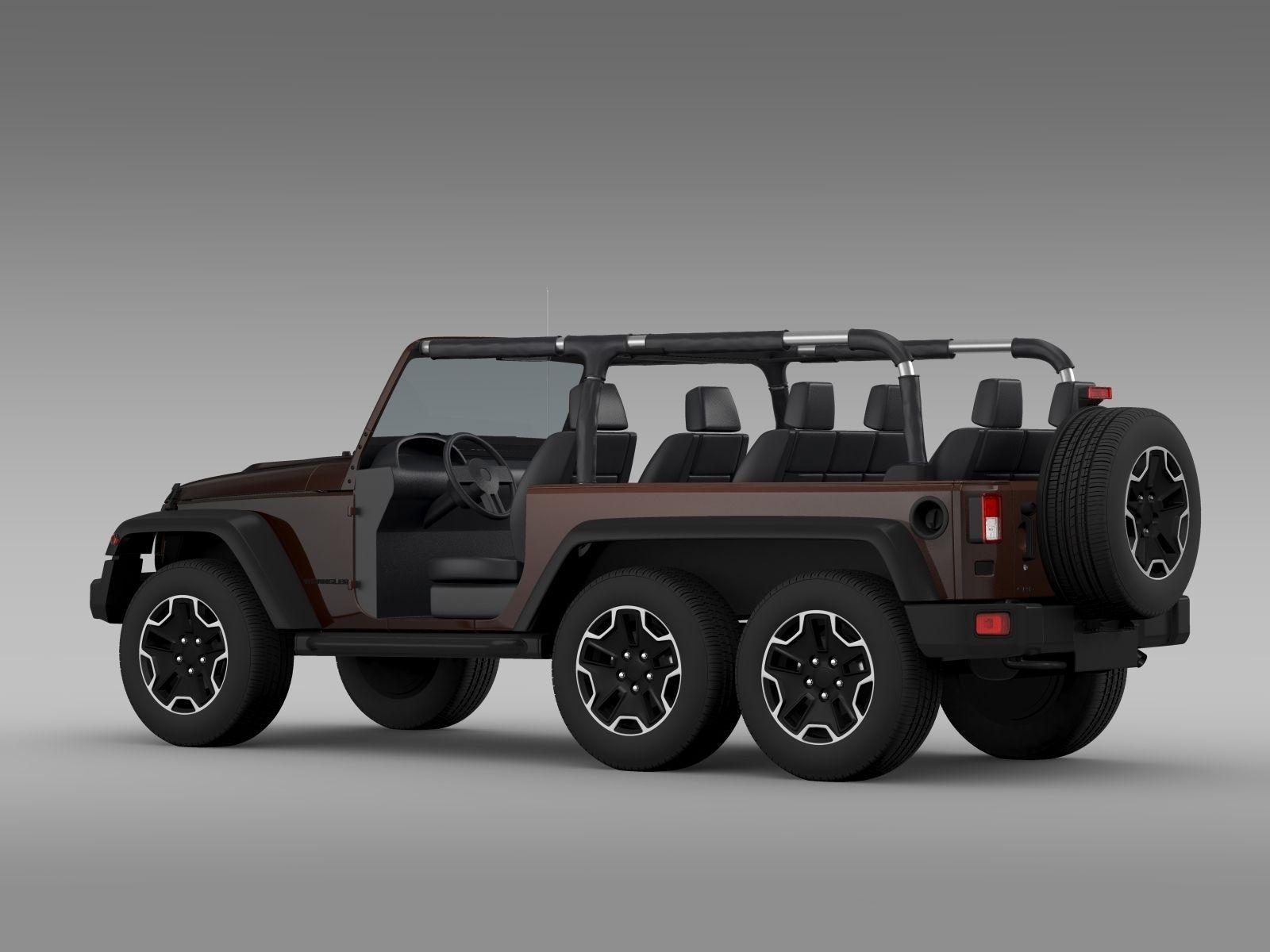 Jeep Wrangler Rubicon 6x6 2016 3D model_7