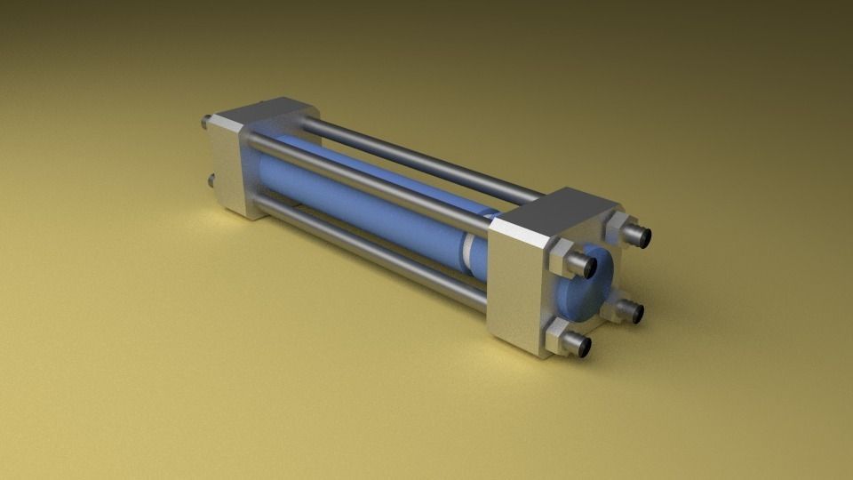 Pipe with a Tube in the Center Free low-poly 3D model