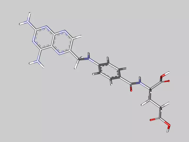 Aminopterin molecule 3D model_0