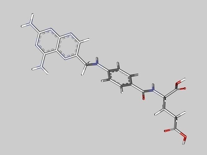 Aminopterin molecule 3D model