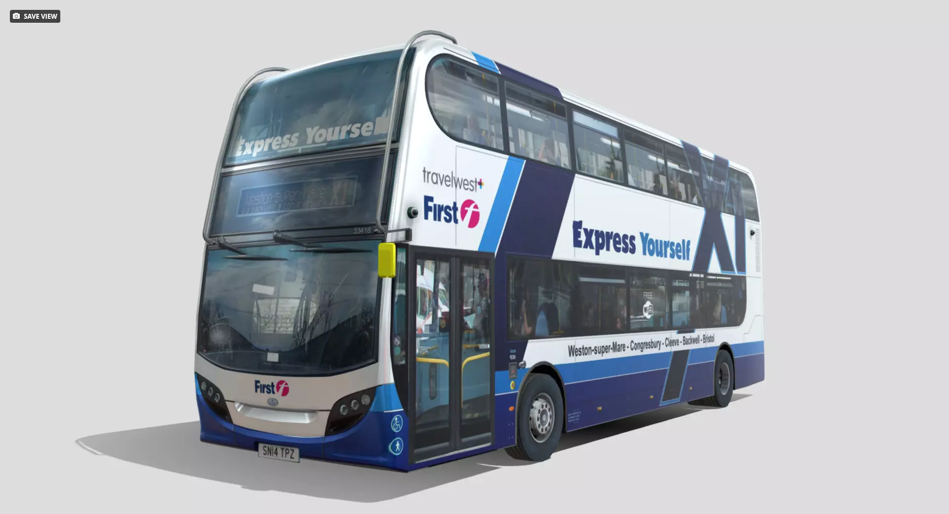 Alexander Dennis Enviro 400 First Express Low-poly 3D model_1