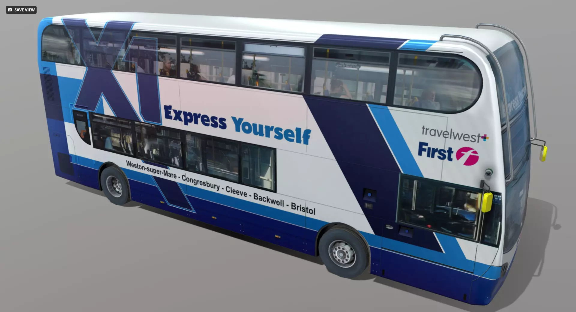 Alexander Dennis Enviro 400 First Express Low-poly 3D model_3