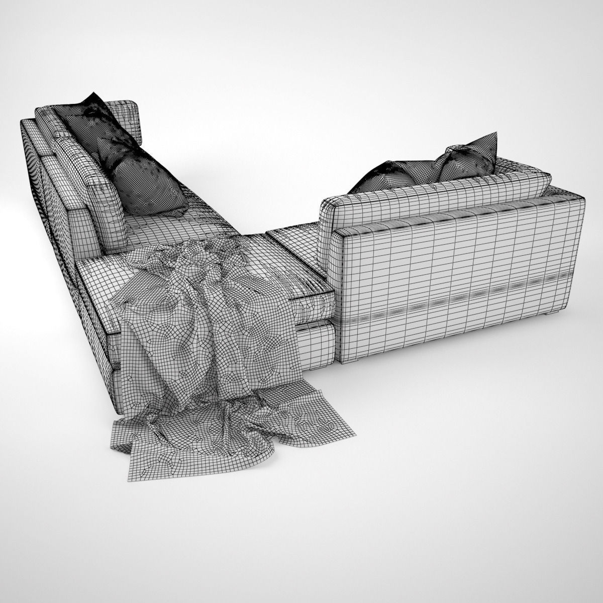 Busnelli Oh-mar Corner Sectional Sofa 3D model_8