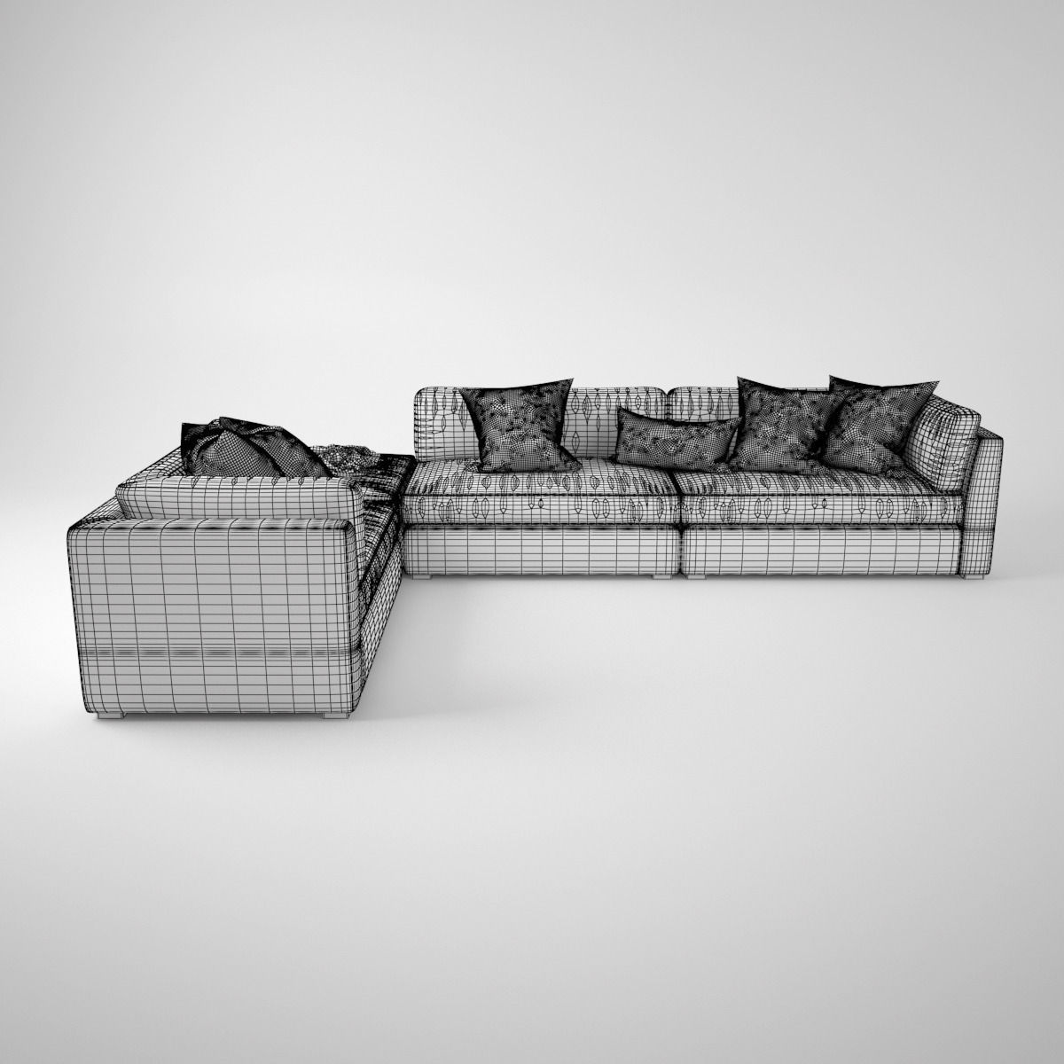 Busnelli Oh-mar Corner Sectional Sofa 3D model_7