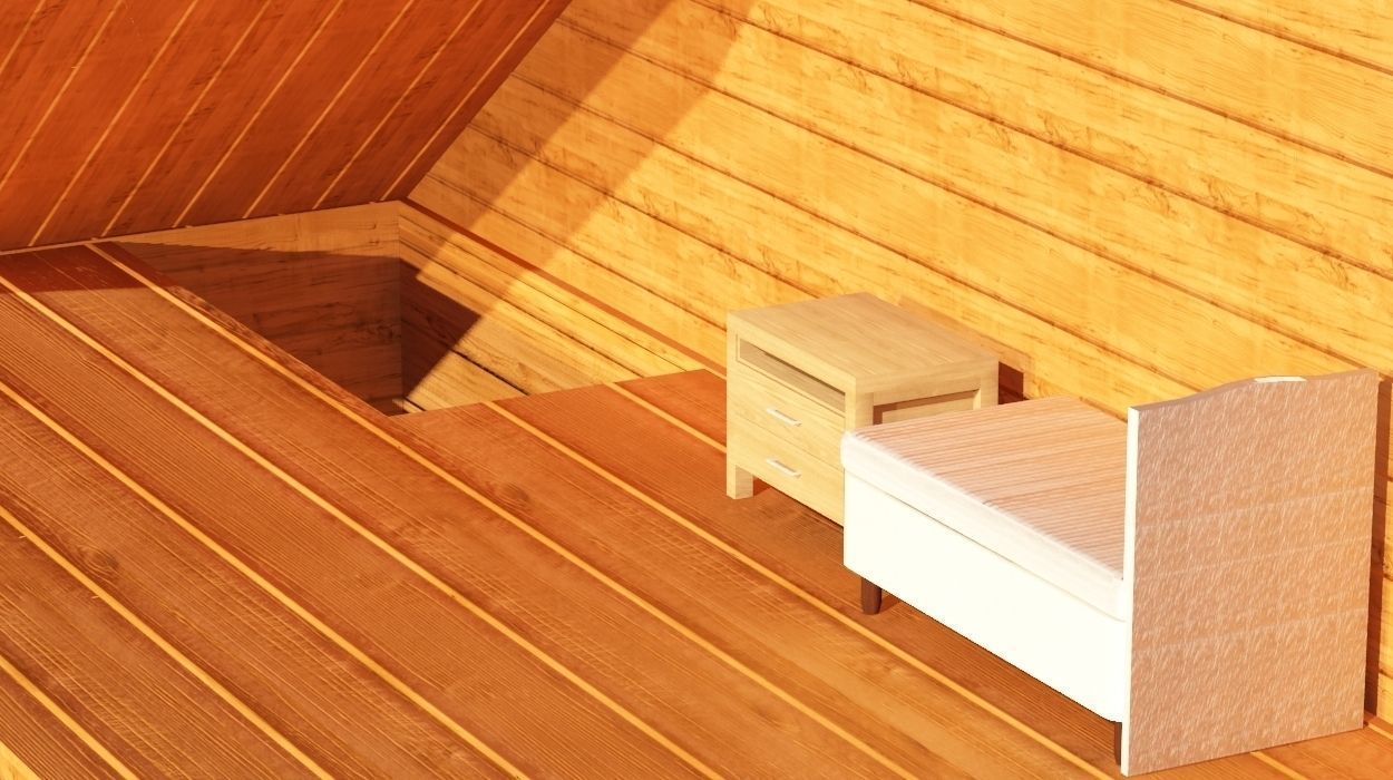 Chalet - Mountain House - Low Poly Low-poly 3D model_7