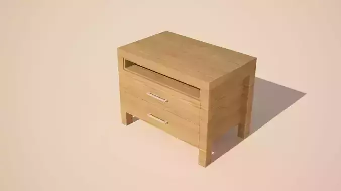 Nightstand - Low Poly bedside table 3D model