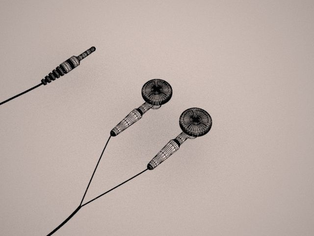 Earphones - Headphones 3D model_4