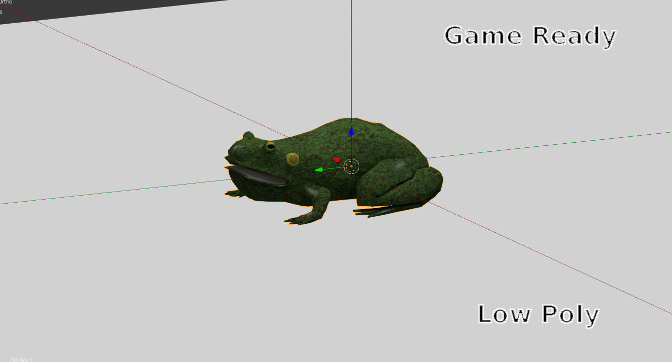 Rough Green frog - Cartoon Style Free low-poly 3D model_8