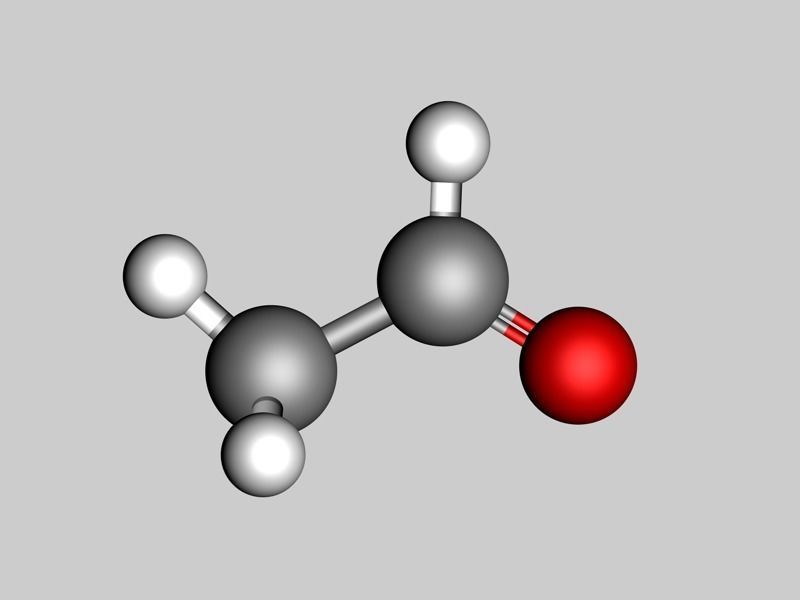 Ethanal molecule Free 3D model_4