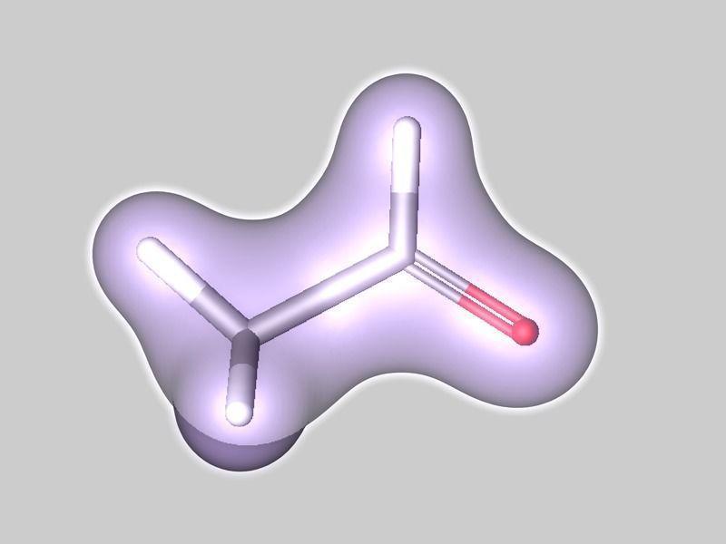 Ethanal molecule Free 3D model_5