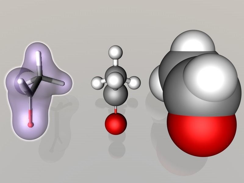 Ethanal molecule Free 3D model_7