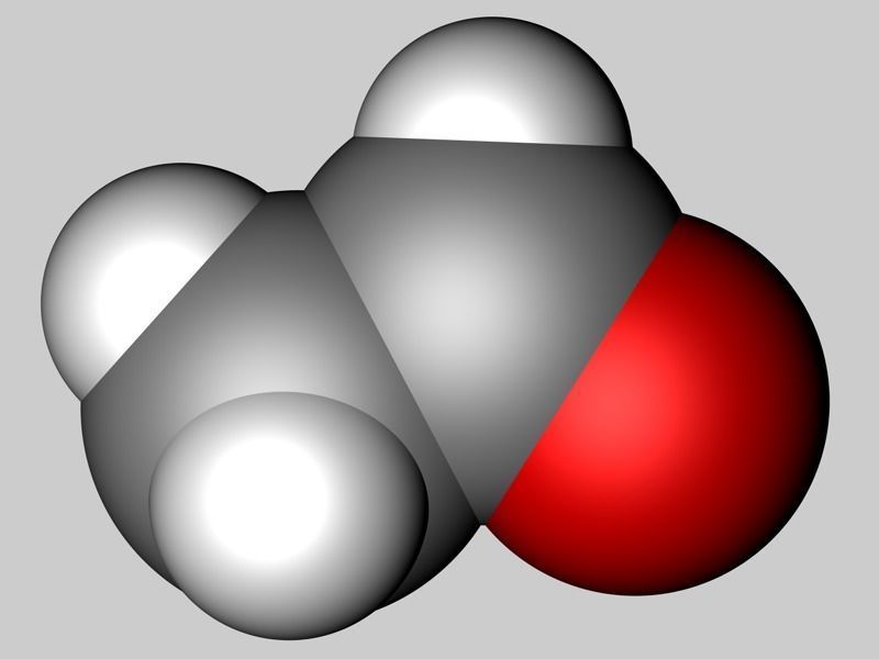 Ethanal molecule Free 3D model_3