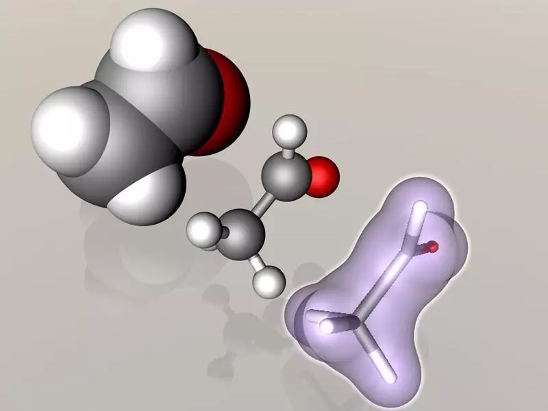 Ethanal molecule Free 3D model_0