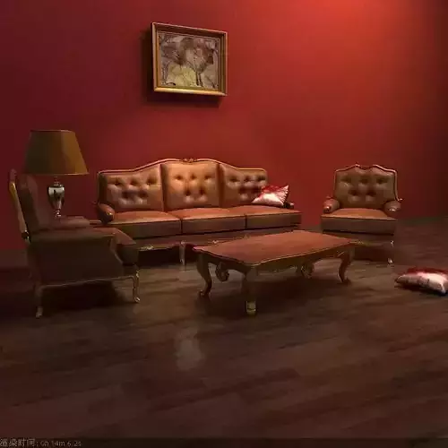 Sofa living room with furniture and walls