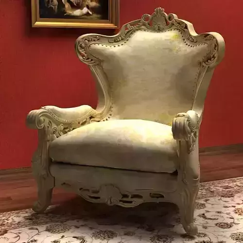 Sofa ornate chair with walls