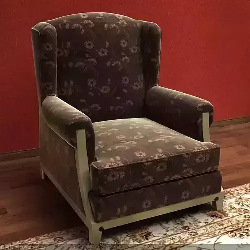 Sofa chair on rug