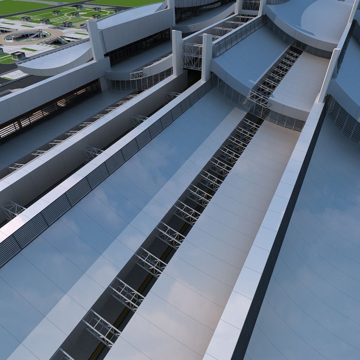 XiaMen railway Station 3D model_8