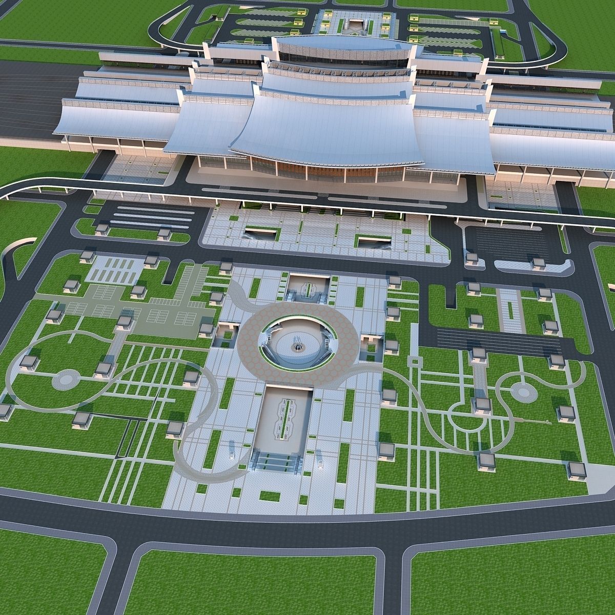 XiaMen railway Station 3D model_1