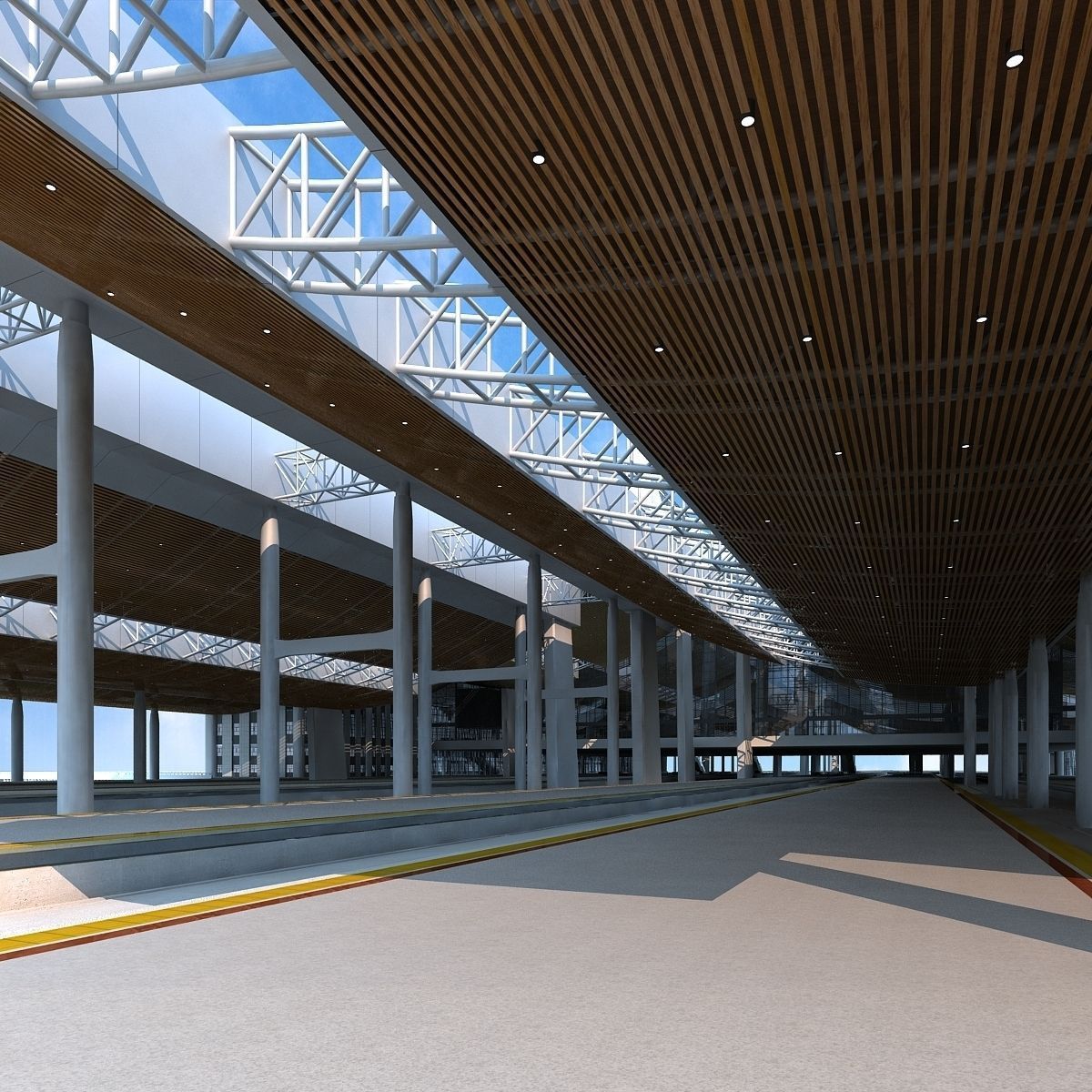 XiaMen railway Station 3D model_4