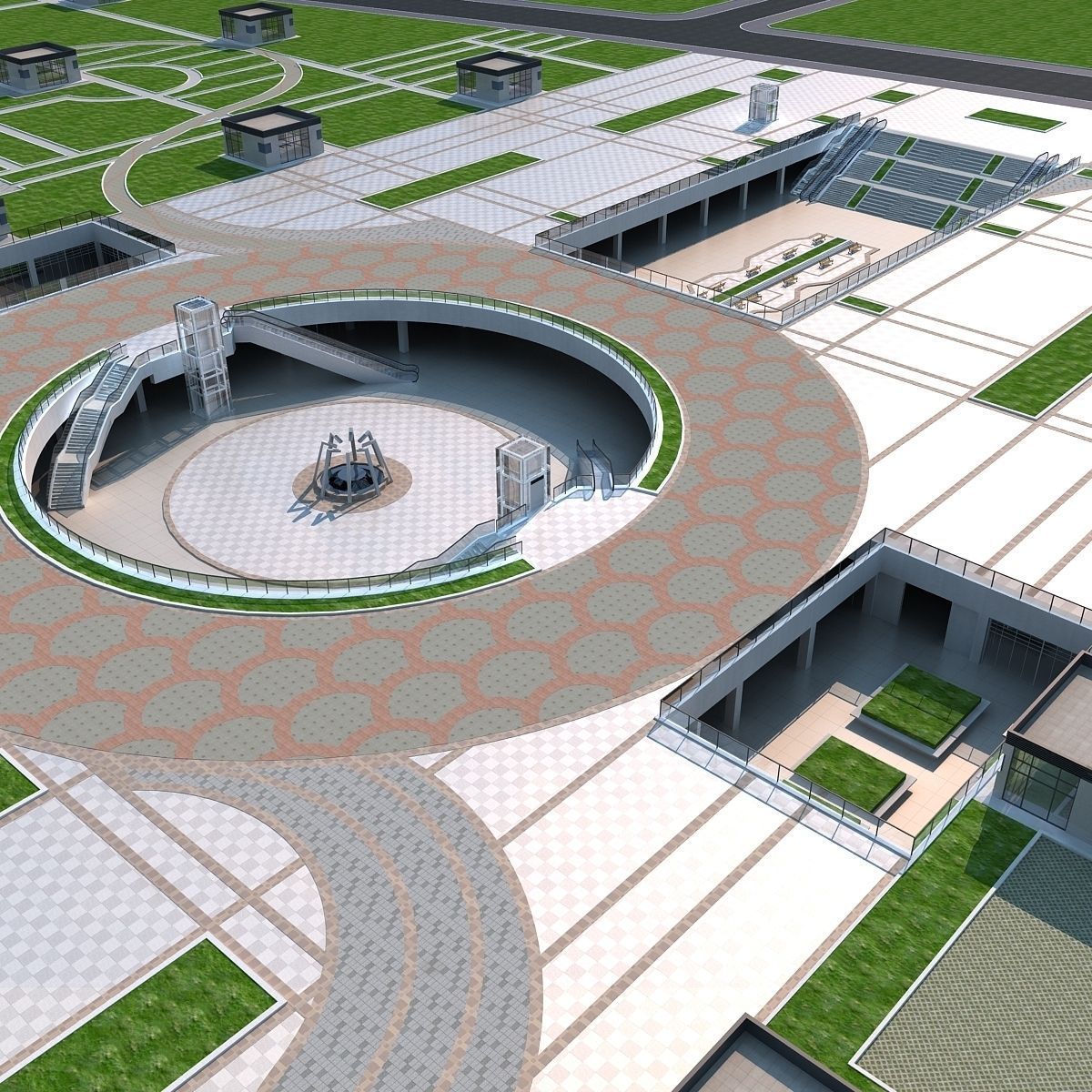 XiaMen railway Station 3D model_5