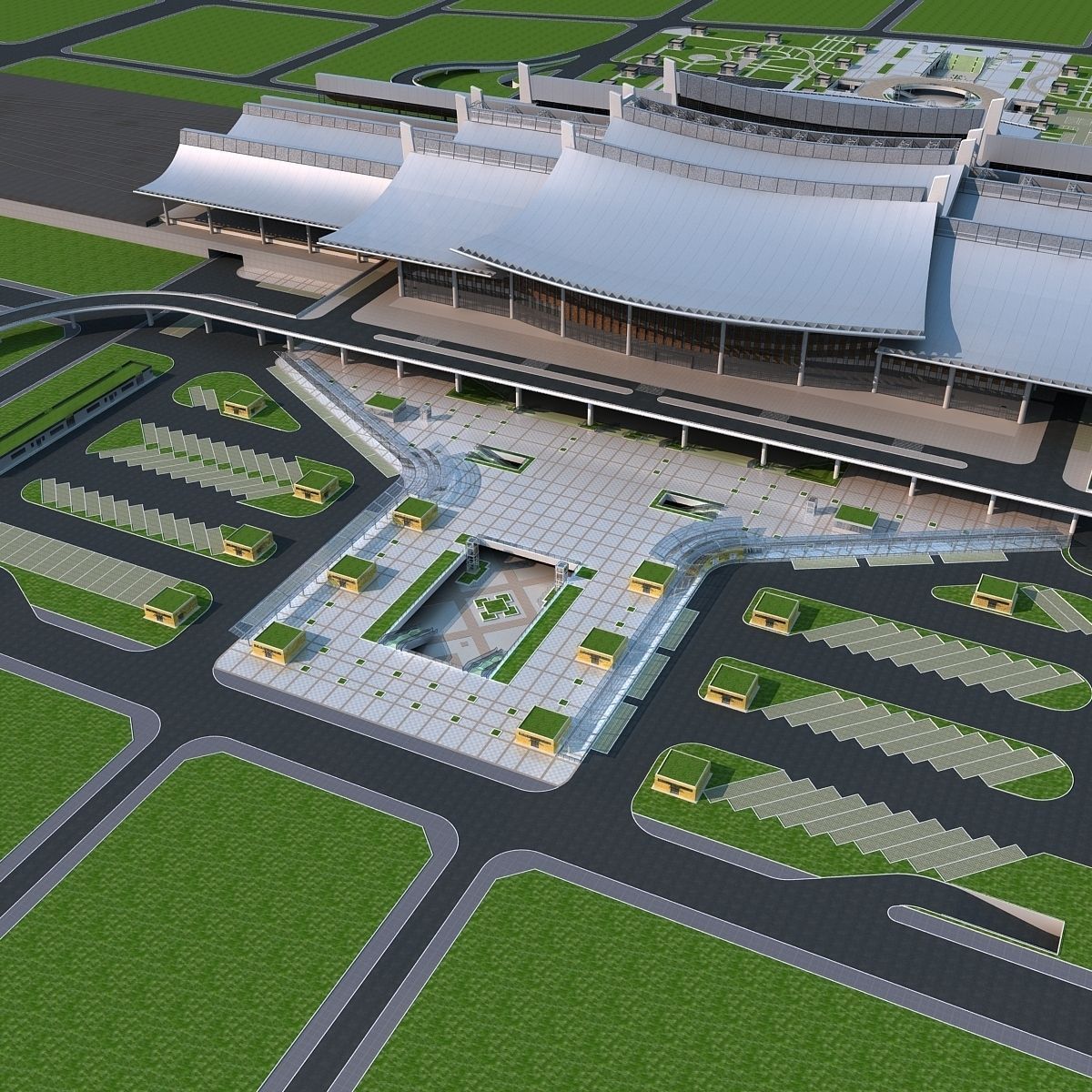 XiaMen railway Station 3D model_10