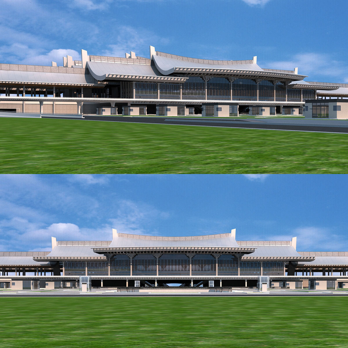 XiaMen railway Station 3D model_2