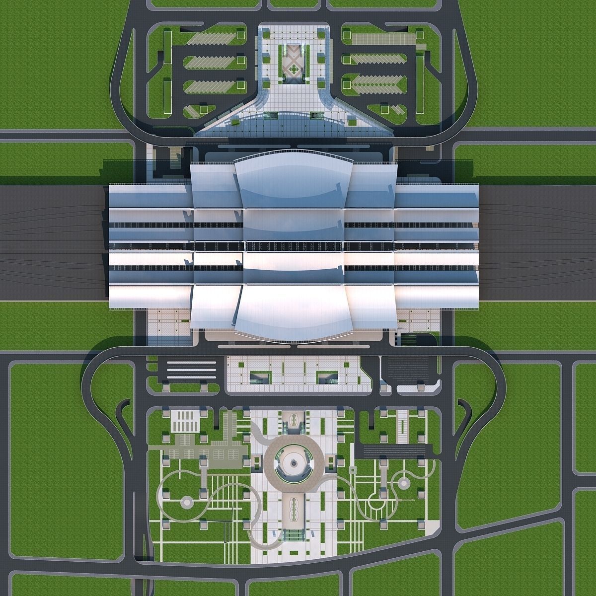 XiaMen railway Station 3D model_6