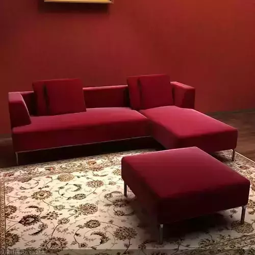 Sofa sectional and ottoman