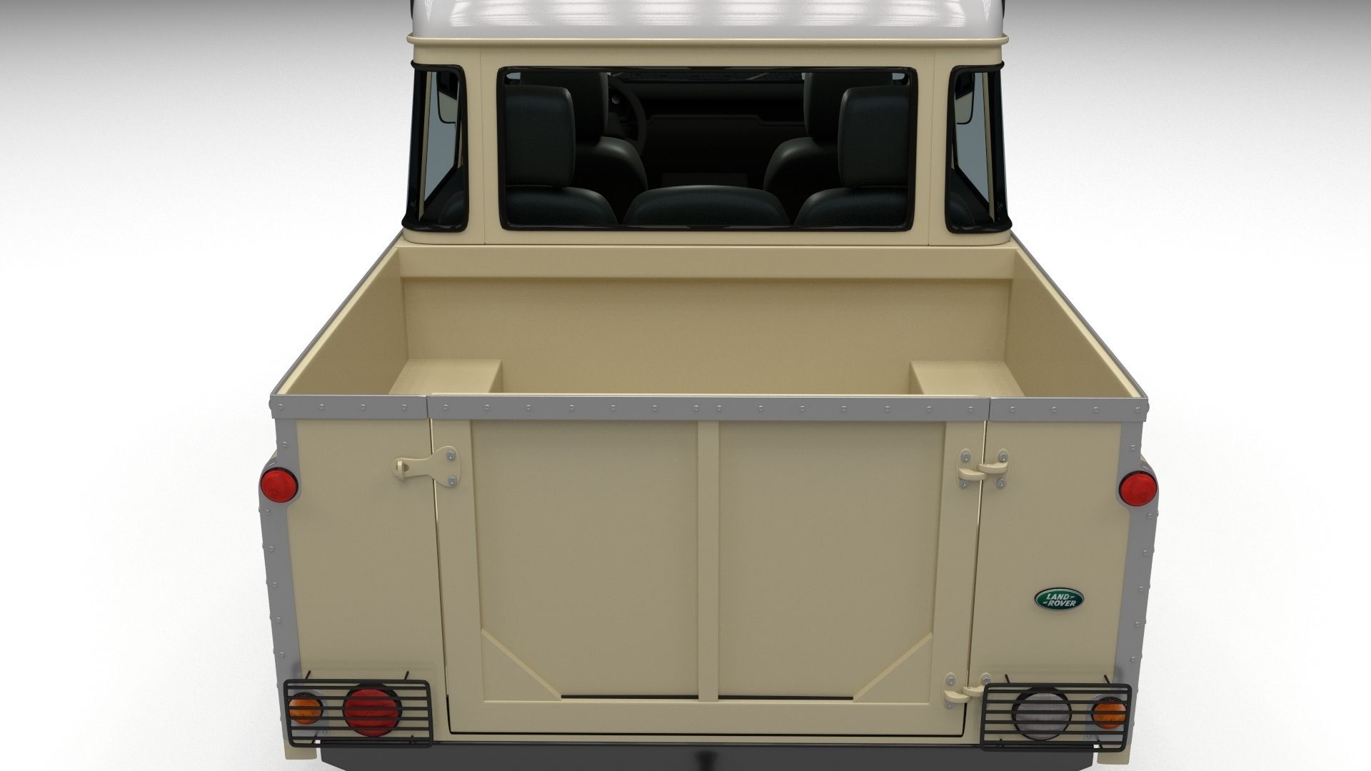 Land Rover Defender 110 Double Cab Pick Up w interior 3D model_9