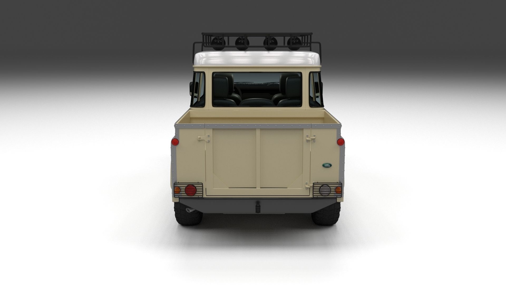 Land Rover Defender 110 Double Cab Pick Up w interior 3D model_8