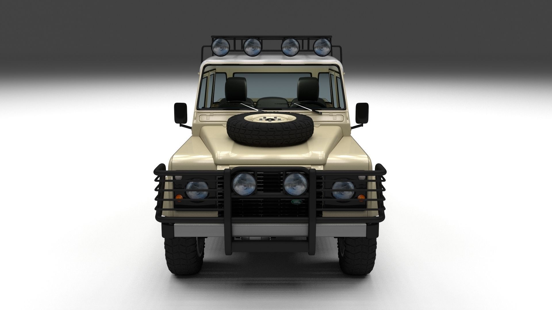 Land Rover Defender 110 Double Cab Pick Up w interior 3D model_14