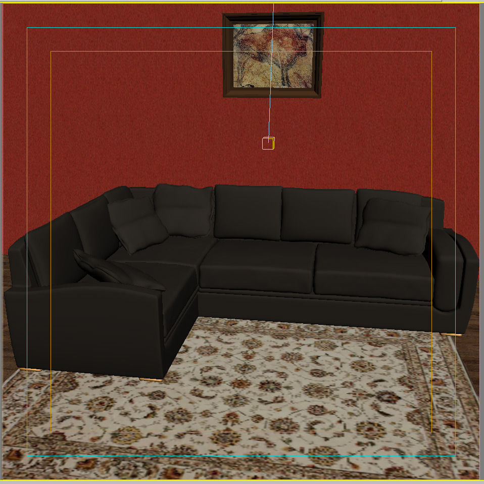 Sofa sectional 3D model_1