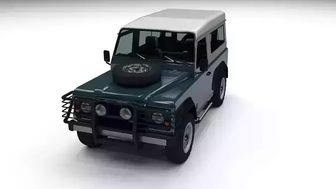 Land Rover Defender 90 Station Wagon w interior