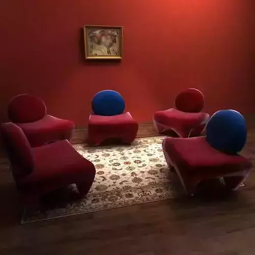 Sofa group of chairs on rug