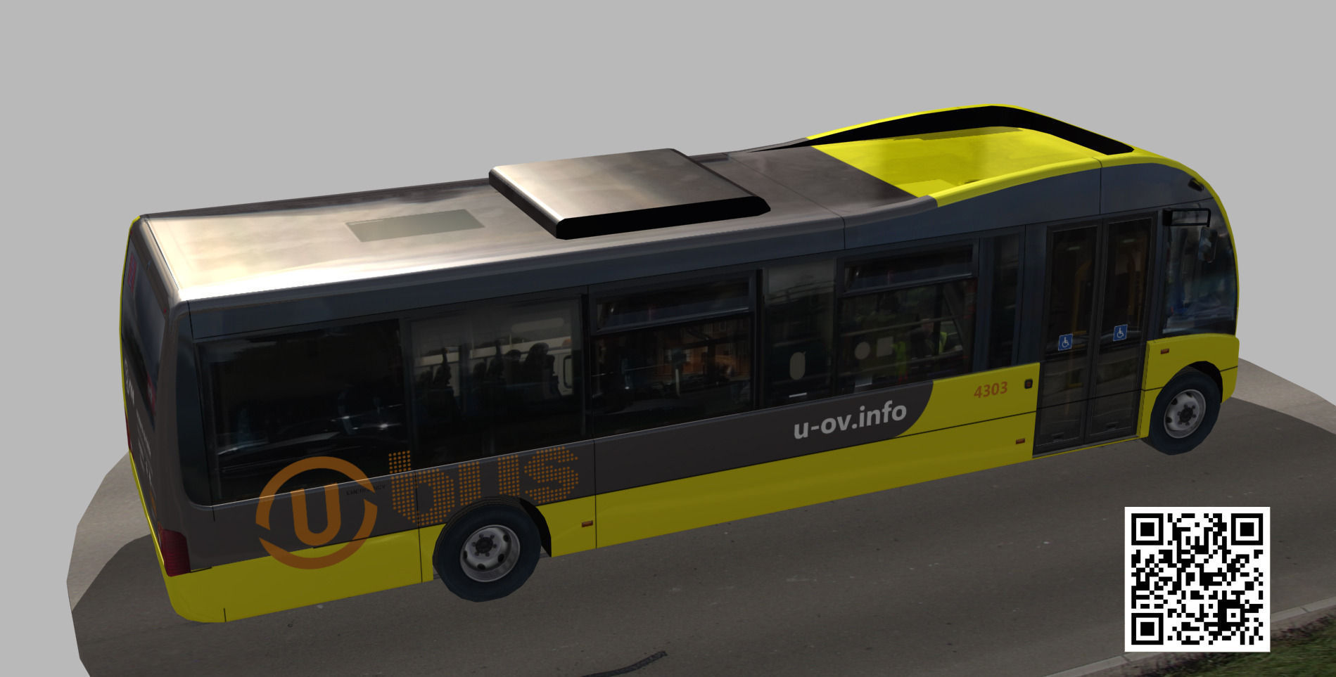 Optare Solo SR U-OV bus Low-poly 3D model_4