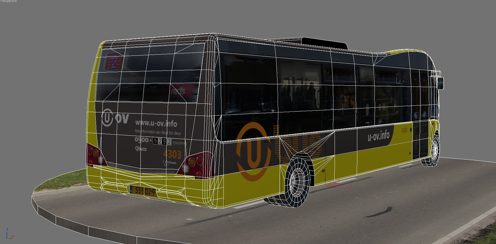 Optare Solo SR U-OV bus Low-poly 3D model_6