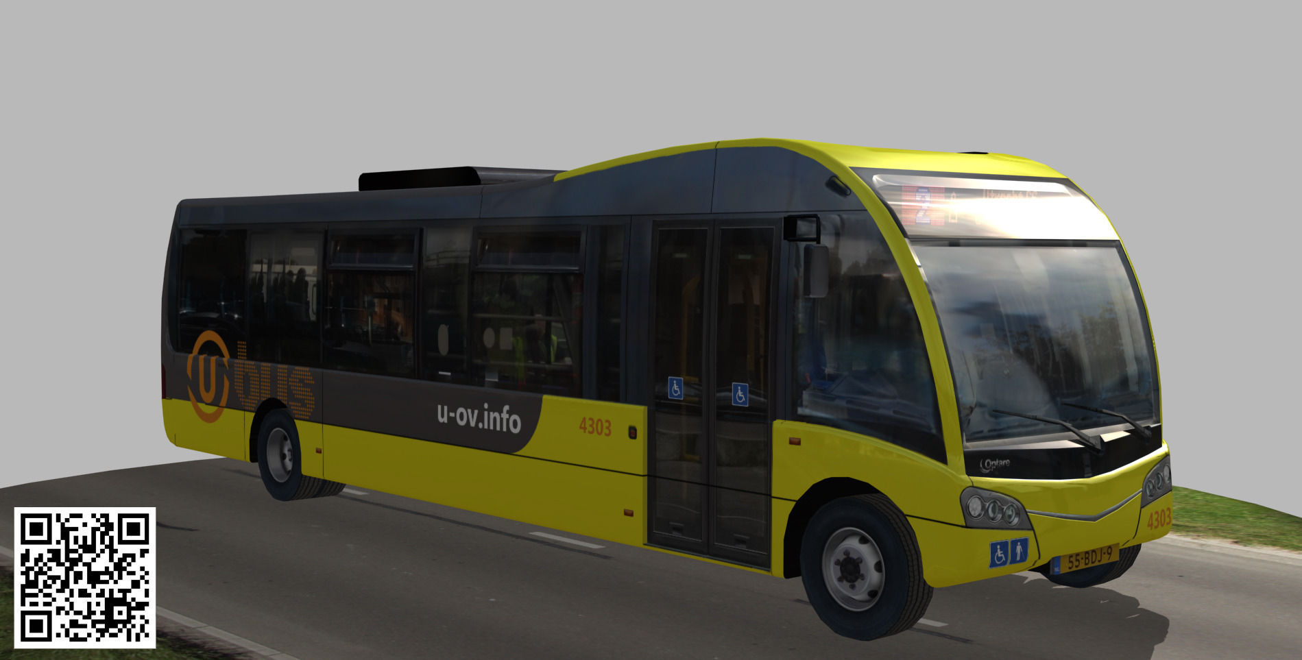 Optare Solo SR U-OV bus Low-poly 3D model_3