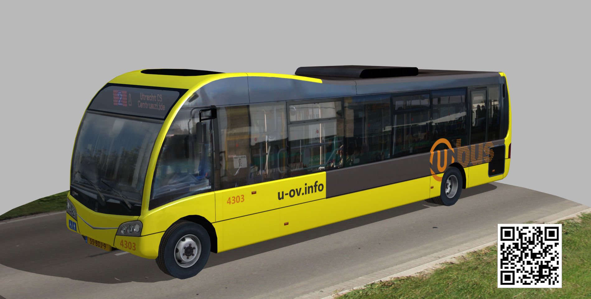 Optare Solo SR U-OV bus Low-poly 3D model_1