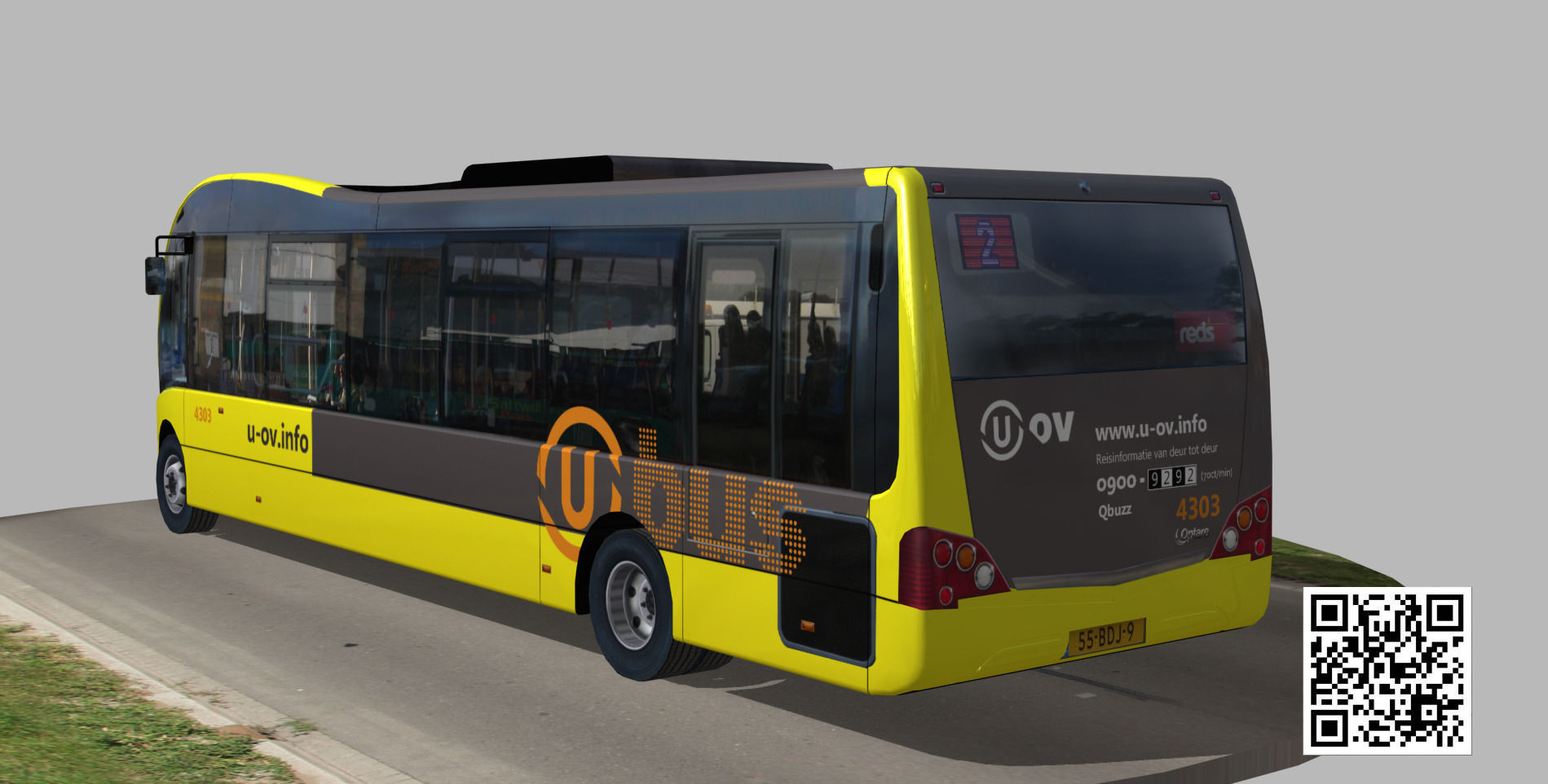 Optare Solo SR U-OV bus Low-poly 3D model_2