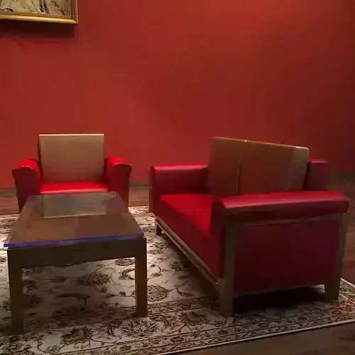 Sofa living room with walls and furniture