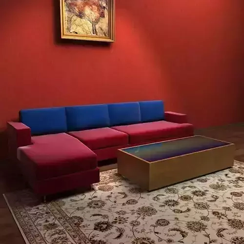 Sofa living room with walls and