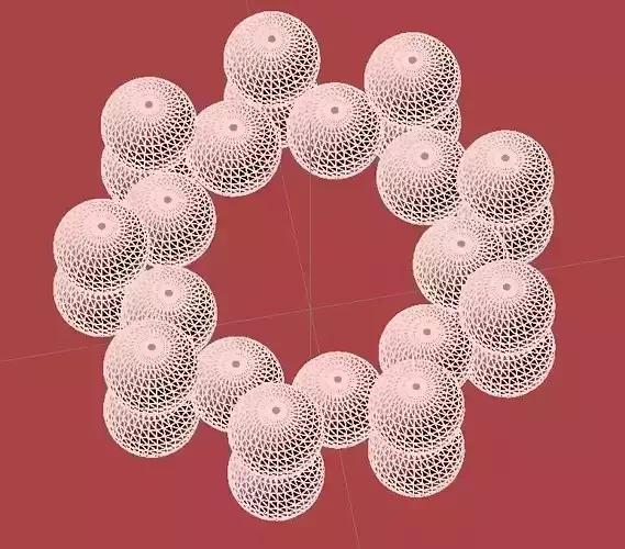 Cageless Ball Bearing for 3 16  Balls Free 3D print model
