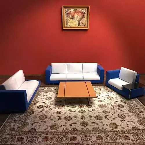 Sofa living room with couches and rug