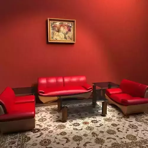 Sofa living room with walls and furniture