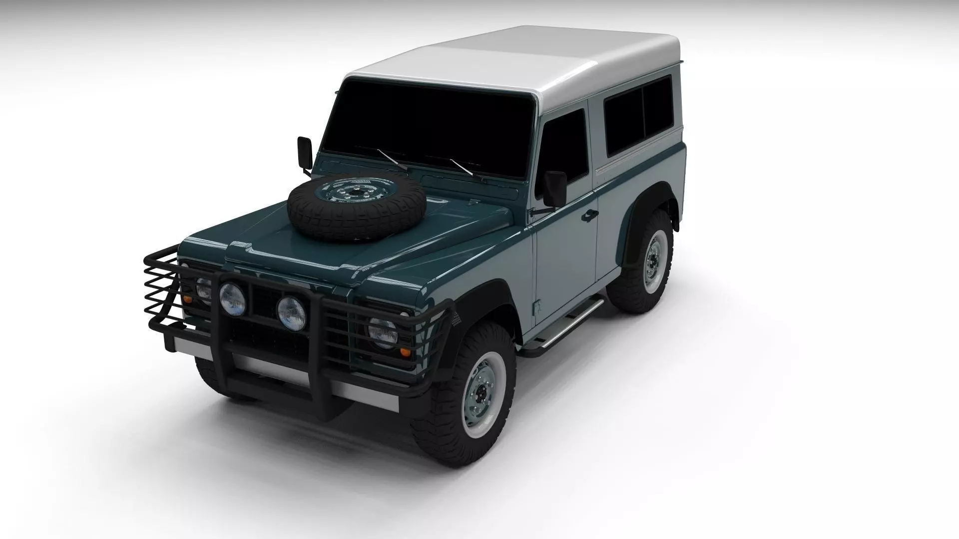 Land Rover Defender 90 Station Wagon 3D model_0