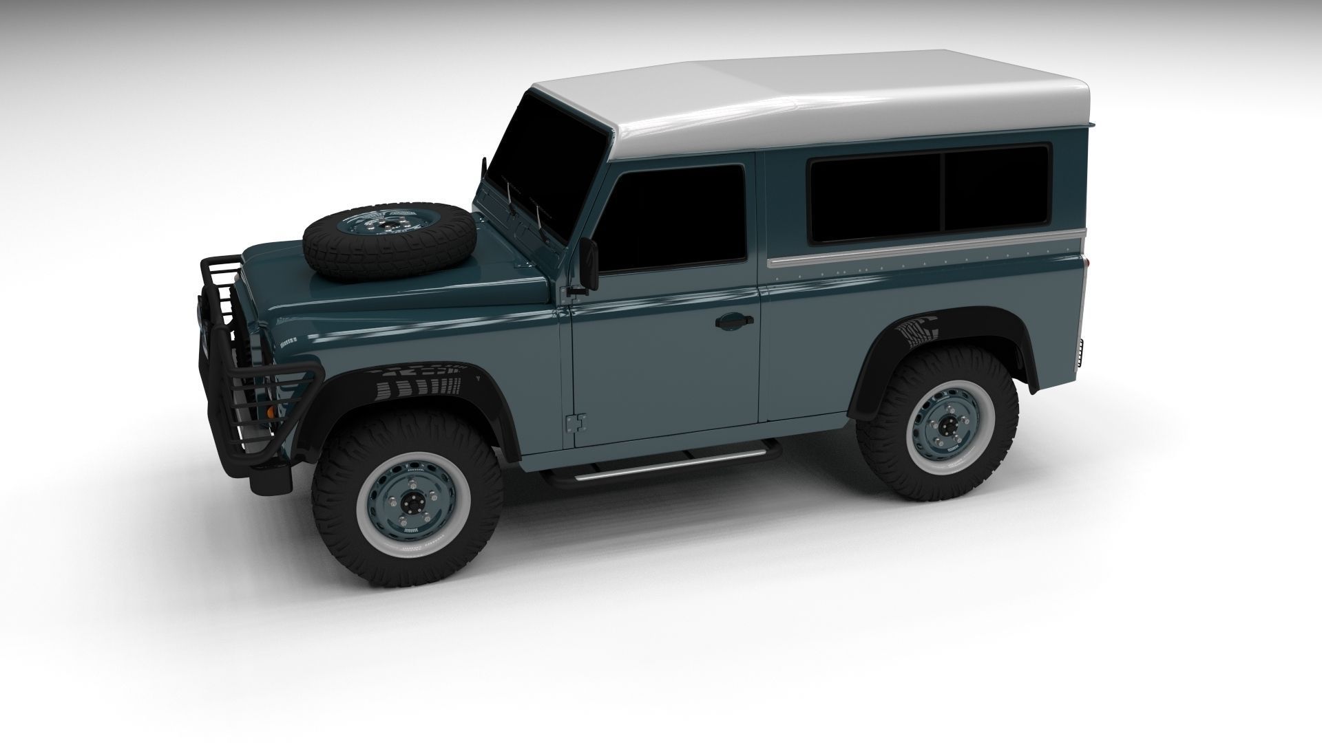 Land Rover Defender 90 Station Wagon 3D model_2