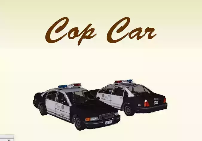 Cop Car for WeLoveCars collection by Whatakuai