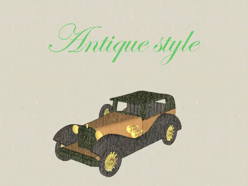 Antique Vintage Style Car for WeLoveCars Collection by whatakuai Free 3D print model